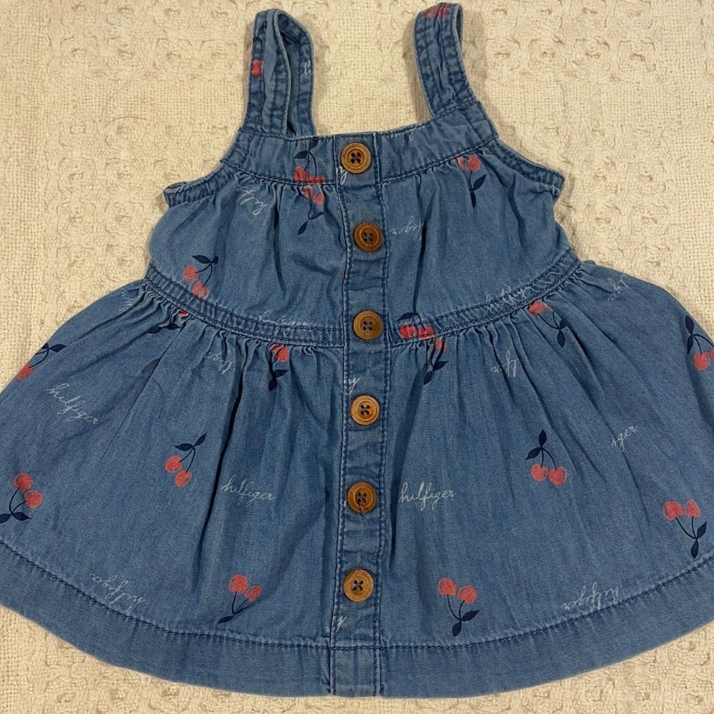 Tommy Hilfiger Denim Cherry Dress 3/6M